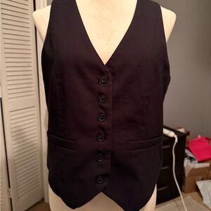 a new day Black Button-Front Vest